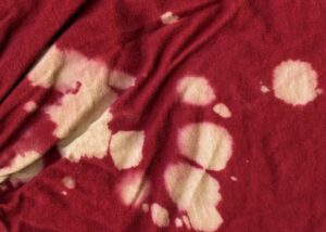 How can you remove bleach stains?