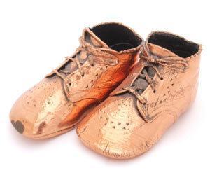 bronze dipped shoes